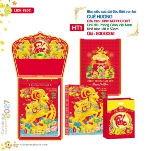 Lịch Bloc Siêu Cực Đại 2027 HT Mẫu HT1 (38 x 53cm) Quà Tặng Bàn Làm Việc Văn Phòng Hiện Đại in logo doanh nghiệp quà tặng Tết tại Quà Tặng Văn Phòng
