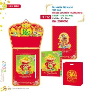 Lịch Bloc Đại Đặc Biệt 2027 HT Mẫu HT12 - Cát Tường Như Ý (17 x 24cm) Quà Tặng Bàn Làm Việc Văn Phòng Hiện Đại in logo doanh nghiệp quà tặng Tết tại Quà Tặng Văn Phòng