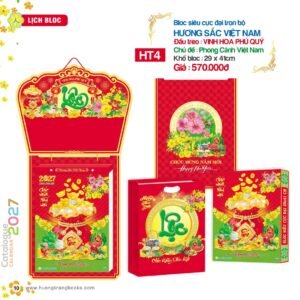 Lịch Bloc Siêu Cực Đại 2027 HT Mẫu HT4 - Hương Sắc Việt Nam (29 x 41cm) Quà Tặng Bàn Làm Việc Văn Phòng Hiện Đại in logo doanh nghiệp quà tặng Tết tại Quà Tặng Văn Phòng