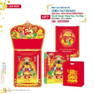 Lịch Bloc Cực Đại 2027 HT Mẫu HT7 (25 x 35cm) Quà Tặng Bàn Làm Việc Văn Phòng Hiện Đại in logo doanh nghiệp quà tặng Tết tại Quà Tặng Văn Phòng