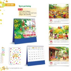 Lịch Để Bàn 2027 HT Mẫu HT76 (18 x 21cm) Quà Tặng Bàn Làm Việc Văn Phòng Hiện Đại in logo doanh nghiệp quà tặng Tết tại Quà Tặng Văn Phòng