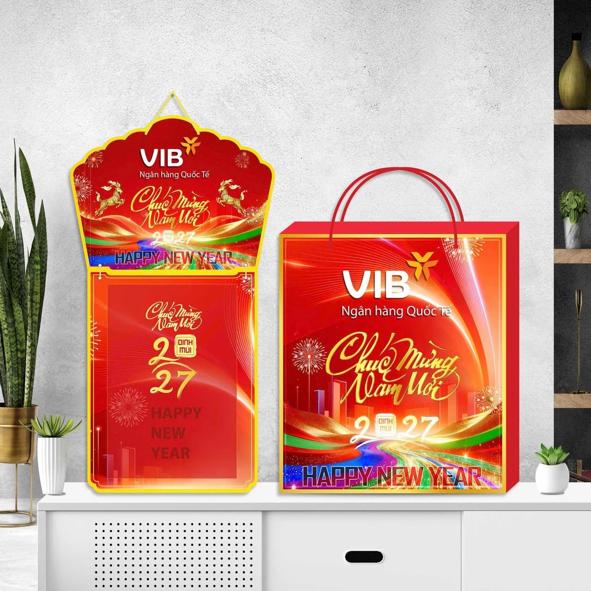 Lịch Khánh Gỗ Lamina 2 Đầu 2027 LM2D_061 - Quà Tặng Văn Phòng
