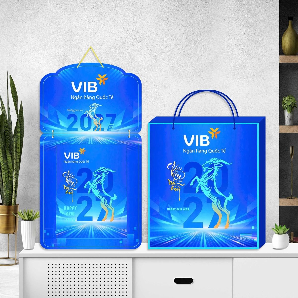 Lịch Khánh Gỗ Lamina 2 Đầu 2027 LM2D_062 - Quà Tặng Văn Phòng