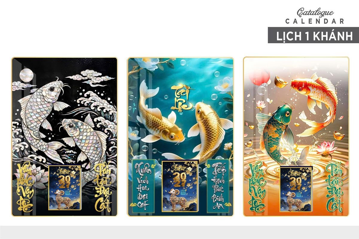 Lịch Gỗ Lamina Cao Cấp 40x60cm 2027 LM406_005 - Quà Tặng Văn Phòng