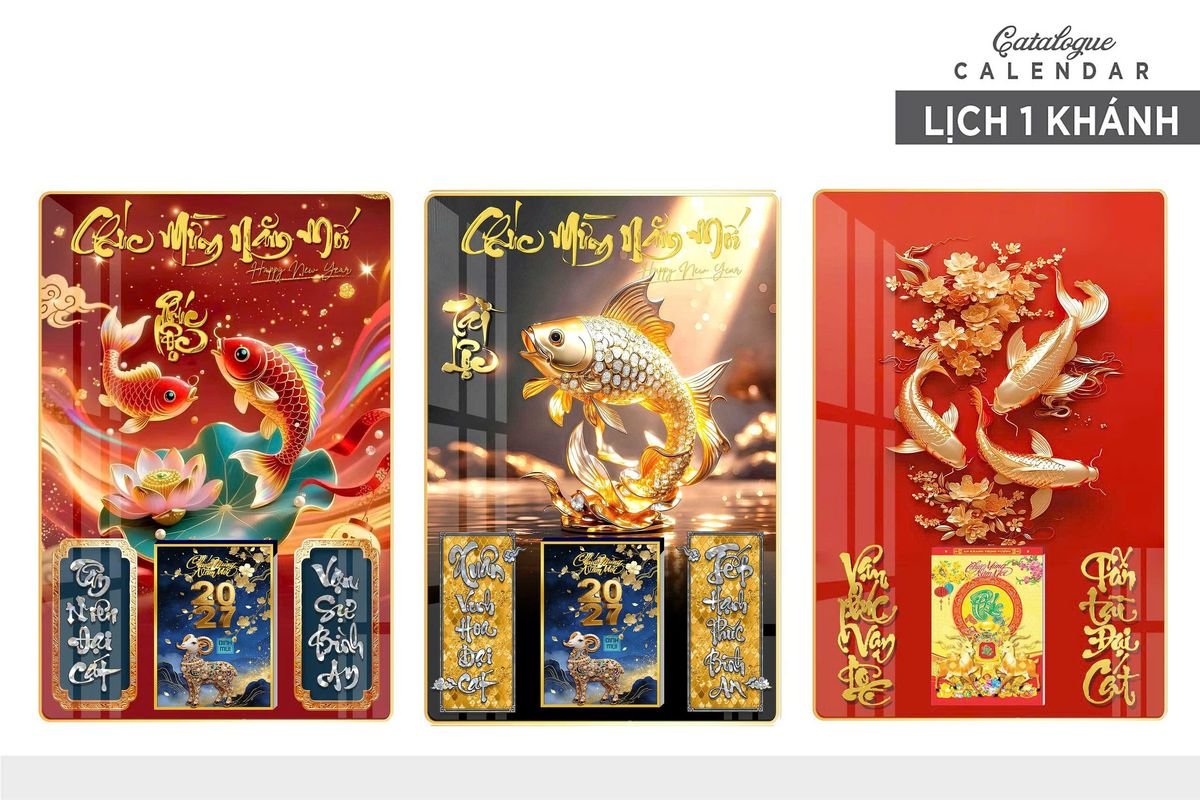 Lịch Gỗ Lamina Cao Cấp 40x60cm 2027 LM406_006 - Quà Tặng Văn Phòng