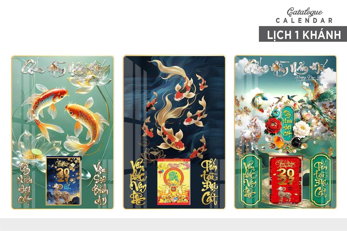 Lịch Gỗ Lamina Cao Cấp 40x60cm 2027 LM406_007 - Quà Tặng Văn Phòng