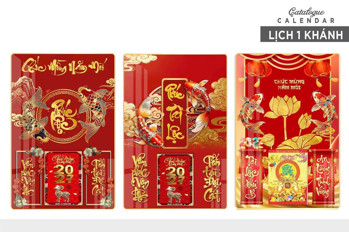 Lịch Gỗ Lamina Cao Cấp 40x60cm 2027 LM406_008 - Quà Tặng Văn Phòng