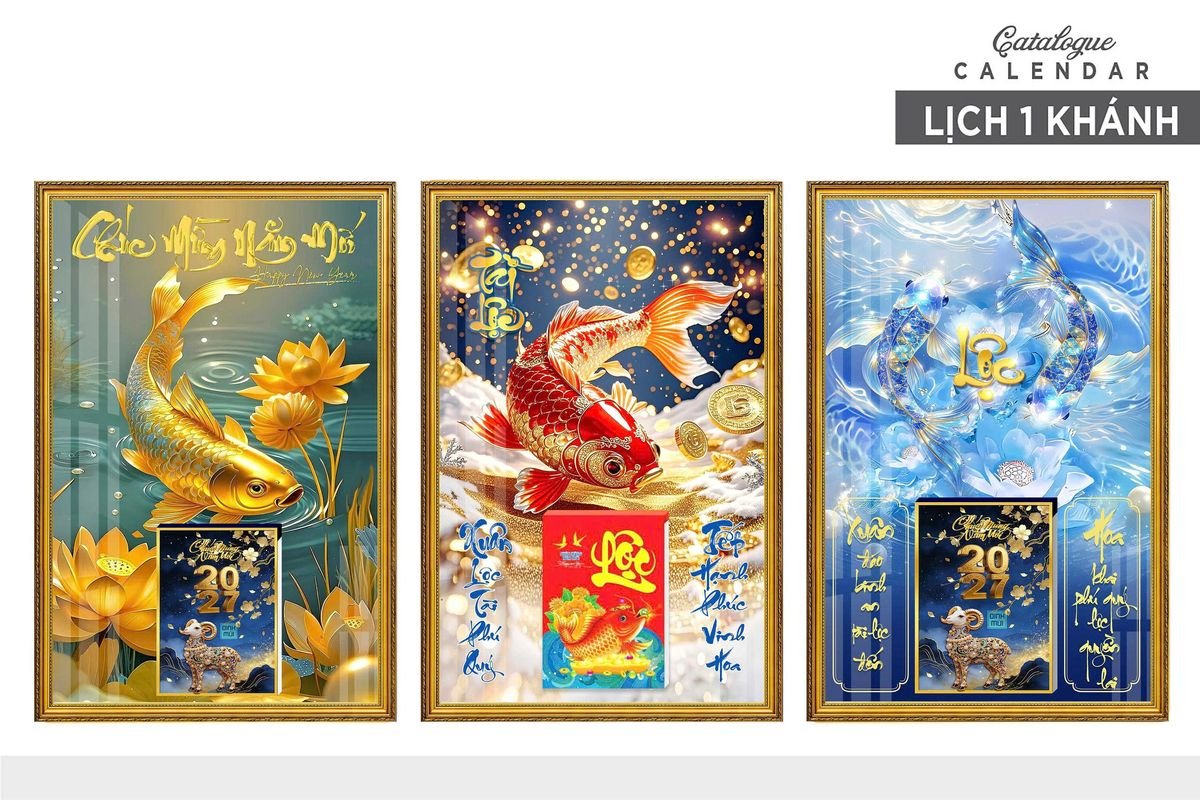 Lịch Gỗ Lamina Cao Cấp 40x60cm 2027 LM406_009 - Quà Tặng Văn Phòng