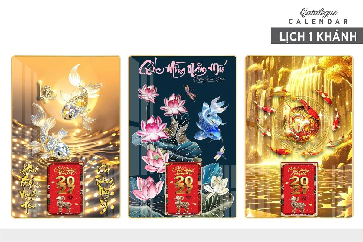 Lịch Gỗ Lamina Cao Cấp 40x60cm 2027 LM406_011 - Quà Tặng Văn Phòng