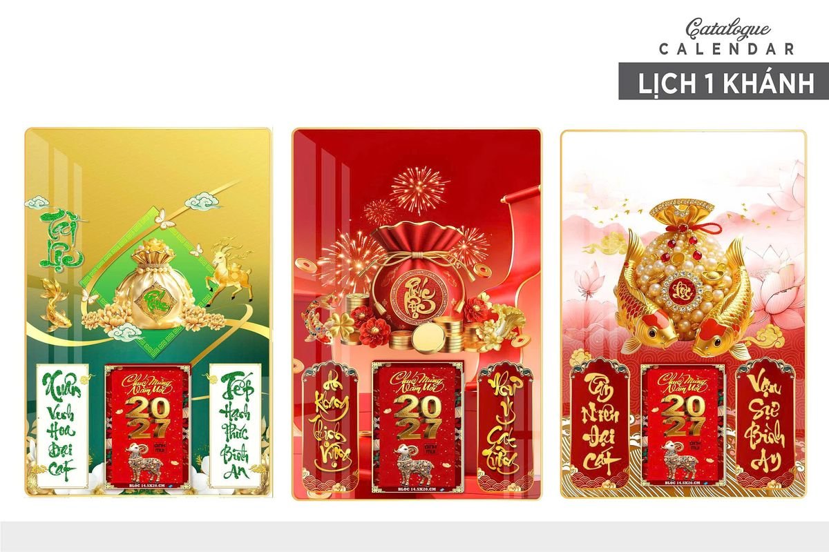 Lịch Gỗ Lamina Cao Cấp 40x60cm 2027 LM406_029 - Quà Tặng Văn Phòng