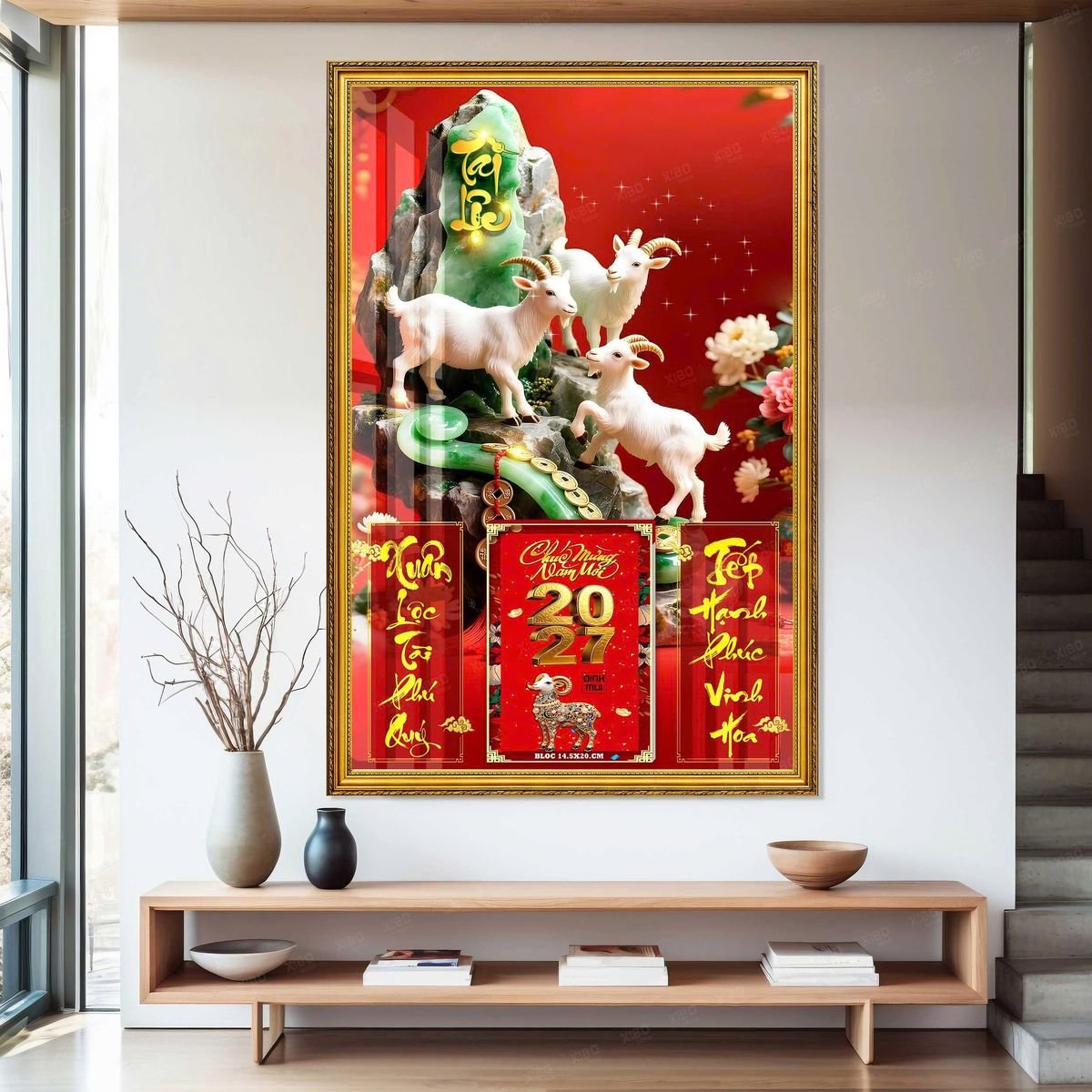 Lịch Gỗ Lamina Cao Cấp 40x60cm 2027 LM406_033 - Quà Tặng Văn Phòng