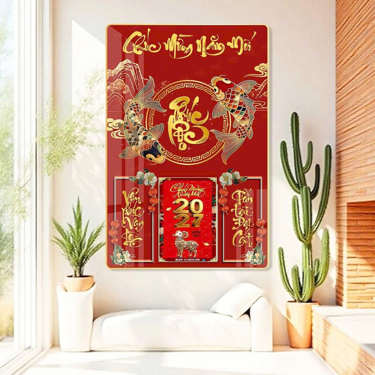 Lịch Gỗ Lamina Cao Cấp 40x60cm 2027 LM406_034 - Quà Tặng Văn Phòng
