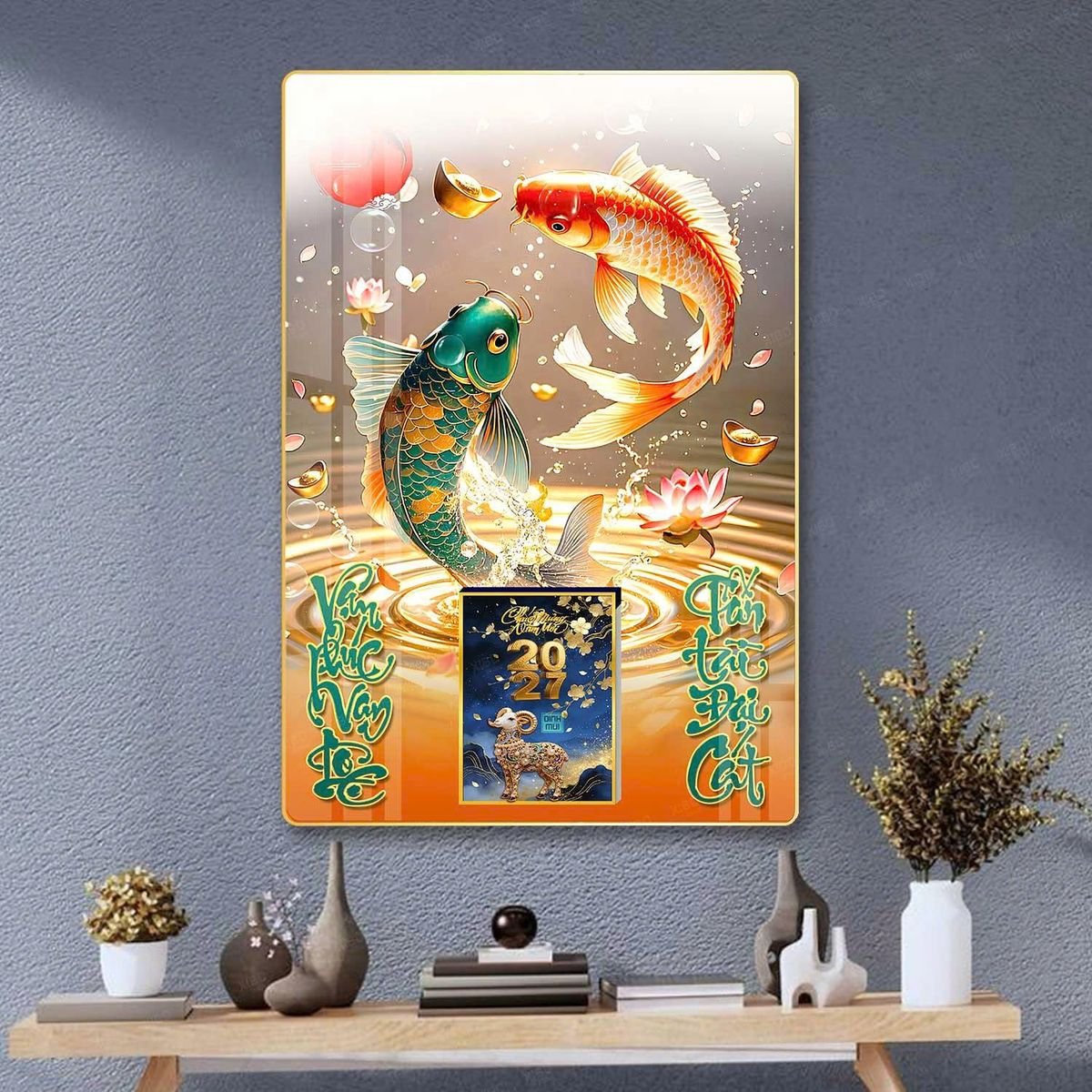 Lịch Gỗ Lamina Cao Cấp 40x60cm 2027 LM406_035 - Quà Tặng Văn Phòng