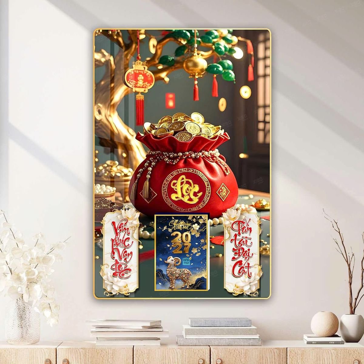 Lịch Gỗ Lamina Cao Cấp 40x60cm 2027 LM406_052 - Quà Tặng Văn Phòng