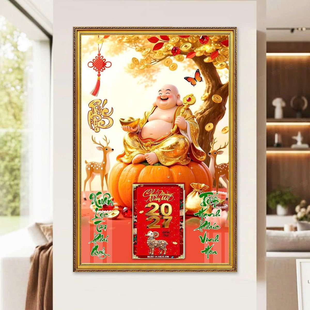 Lịch Gỗ Lamina Cao Cấp 40x60cm 2027 LM406_059 - Quà Tặng Văn Phòng