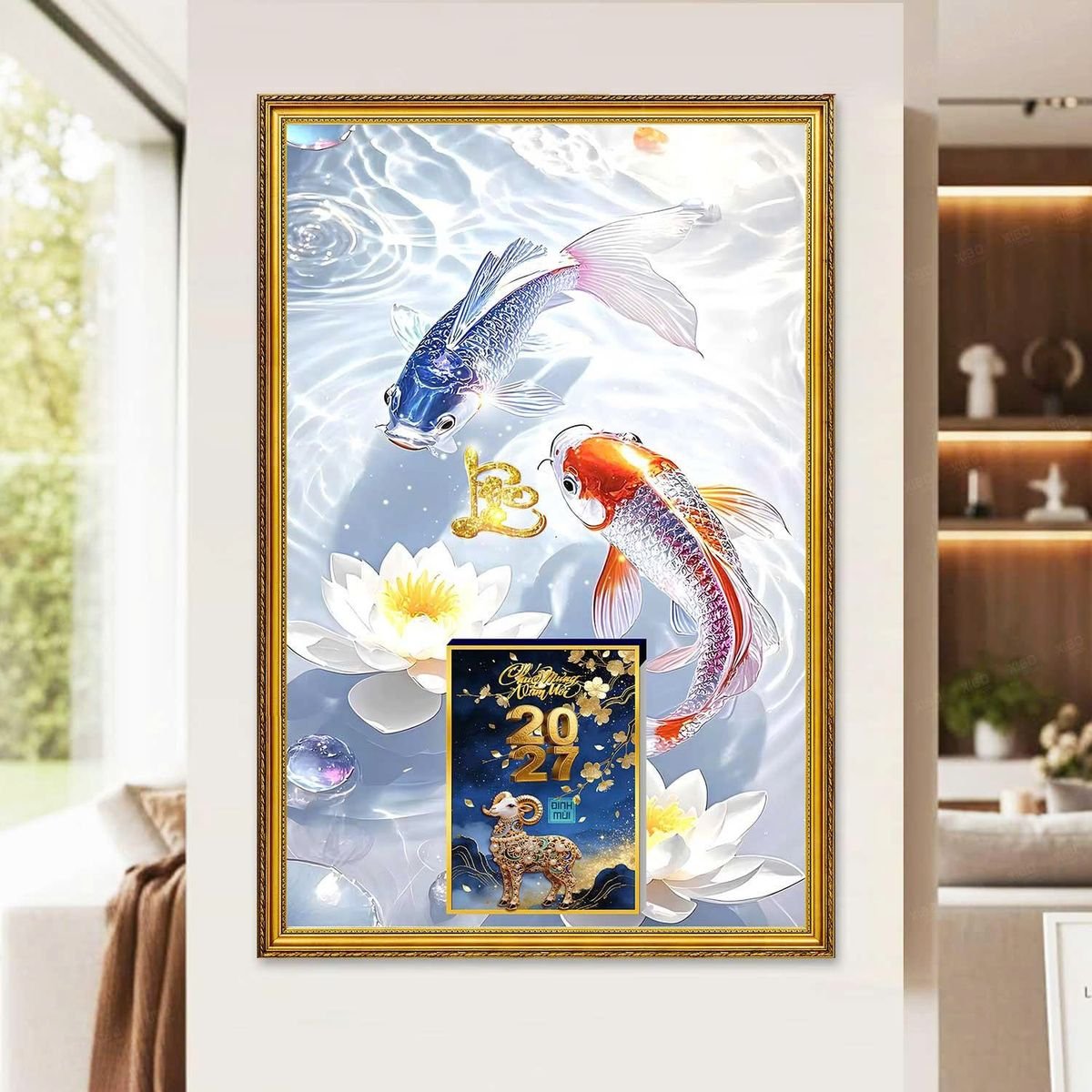 Lịch Gỗ Lamina Cao Cấp 40x60cm 2027 LM406_061 - Quà Tặng Văn Phòng