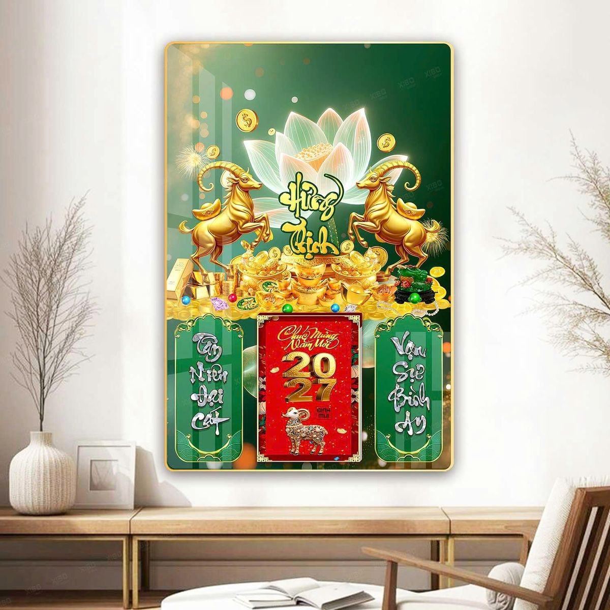 Lịch Gỗ Lamina Cao Cấp 40x60cm 2027 LM406_072 - Quà Tặng Văn Phòng