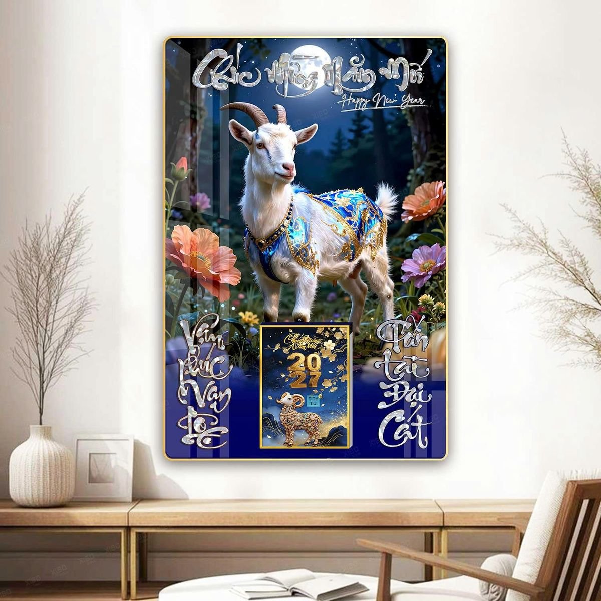 Lịch Gỗ Lamina Cao Cấp 40x60cm 2027 LM406_074 - Quà Tặng Văn Phòng