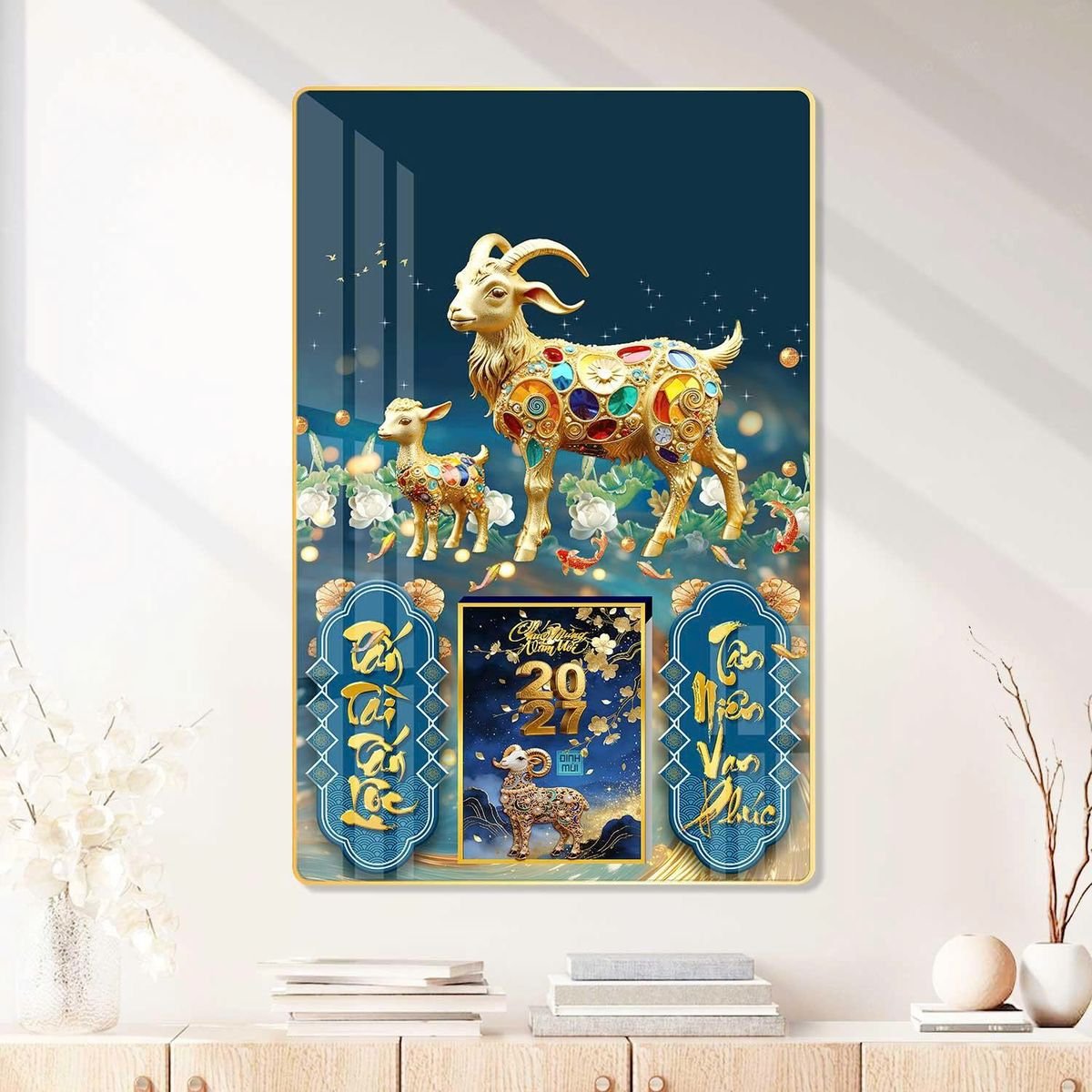 Lịch Gỗ Lamina Cao Cấp 40x60cm 2027 LM406_084 - Quà Tặng Văn Phòng