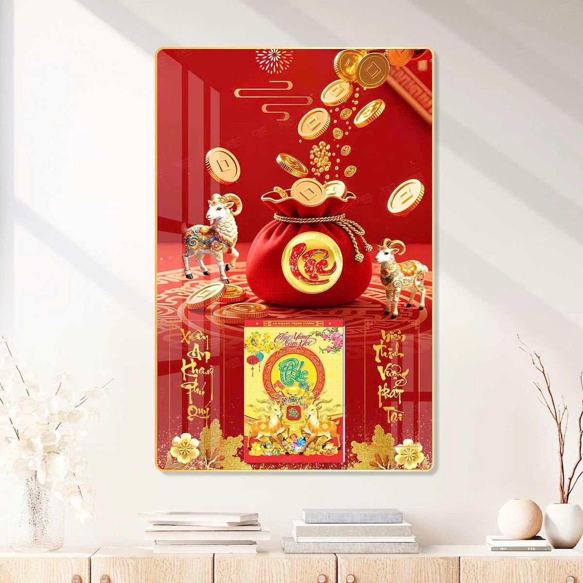 Lịch Gỗ Lamina Cao Cấp 40x60cm 2027 LM406_088 - Quà Tặng Văn Phòng