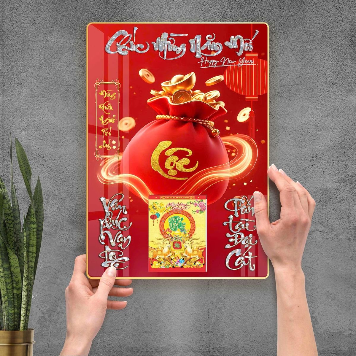 Lịch Gỗ Lamina Cao Cấp 40x60cm 2027 LM406_105 - Quà Tặng Văn Phòng
