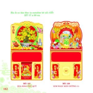 Bìa Lò Xo Dán Bloc 2027 MT Mẫu MT138 - Kim Ngọc Mãn Đường (37 x 68cm) Quà Tặng Bàn Làm Việc Văn Phòng Hiện Đại in logo doanh nghiệp quà tặng Tết tại Quà Tặng Văn Phòng