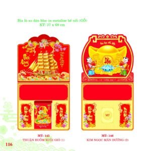 Bìa Lò Xo Dán Bloc 2027 MT Mẫu MT145 - Cát Tường Như Ý (37 x 68cm) Quà Tặng Bàn Làm Việc Văn Phòng Hiện Đại in logo doanh nghiệp quà tặng Tết tại Quà Tặng Văn Phòng