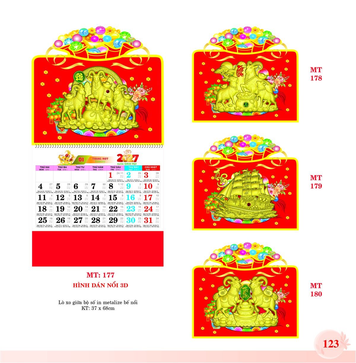 Lịch Treo Tường Lò Xo 2027 MT Mẫu MT179 (37 x 68cm) Quà Tặng Bàn Làm Việc Văn Phòng Hiện Đại Lịch Treo Tường Lò Xo 2027 MT Mẫu MT179 (37 x 68cm) Quà Tặng Bàn Làm Việc Văn Phòng Hiện Đại in logo doanh nghiệp quà tặng Tết tại Quà Tặng Văn Phòng