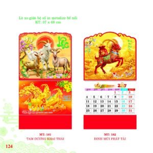 Lịch Treo Tường Lò Xo 2027 MT Mẫu MT181 (37 x 68cm) Quà Tặng Bàn Làm Việc Văn Phòng Hiện Đại in logo doanh nghiệp quà tặng Tết tại Quà Tặng Văn Phòng
