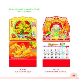 Lịch Treo Tường Lò Xo 2027 MT Mẫu MT184 - Kim Ngọc Mãn Đường (37 x 68cm) Quà Tặng Bàn Làm Việc Văn Phòng Hiện Đại in logo doanh nghiệp quà tặng Tết tại Quà Tặng Văn Phòng