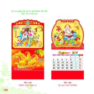 Lịch Treo Tường Lò Xo 2027 MT Mẫu MT186 - Cát Tường Như Ý (37 x 68cm) Quà Tặng Bàn Làm Việc Văn Phòng Hiện Đại in logo doanh nghiệp quà tặng Tết tại Quà Tặng Văn Phòng