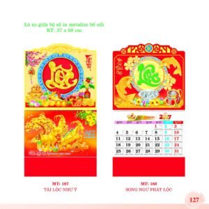 Lịch Treo Tường Lò Xo 2027 MT Mẫu MT187 (37 x 68cm) Quà Tặng Bàn Làm Việc Văn Phòng Hiện Đại in logo doanh nghiệp quà tặng Tết tại Quà Tặng Văn Phòng