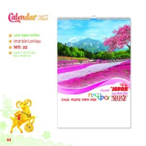 Lịch Treo Tường Lò Xo 2027 MT Mẫu MT22 (40 x 60cm) Quà Tặng Bàn Làm Việc Văn Phòng Hiện Đại in logo doanh nghiệp quà tặng Tết tại Quà Tặng Văn Phòng