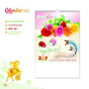 Lịch Treo Tường Lò Xo 2027 MT Mẫu MT26 (40 x 60cm) Quà Tặng Bàn Làm Việc Văn Phòng Hiện Đại in logo doanh nghiệp quà tặng Tết tại Quà Tặng Văn Phòng