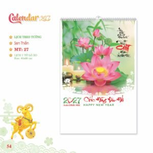 Lịch Treo Tường Lò Xo 2027 MT Mẫu MT27 (40 x 60cm) Quà Tặng Bàn Làm Việc Văn Phòng Hiện Đại in logo doanh nghiệp quà tặng Tết tại Quà Tặng Văn Phòng