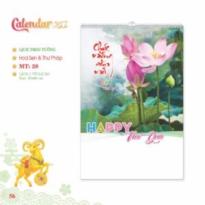 Lịch Treo Tường Lò Xo 2027 MT Mẫu MT28 (40 x 60cm) Quà Tặng Bàn Làm Việc Văn Phòng Hiện Đại in logo doanh nghiệp quà tặng Tết tại Quà Tặng Văn Phòng