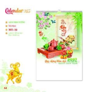 Lịch Treo Tường Lò Xo 2027 MT Mẫu MT32 (40 x 60cm) Quà Tặng Bàn Làm Việc Văn Phòng Hiện Đại in logo doanh nghiệp quà tặng Tết tại Quà Tặng Văn Phòng