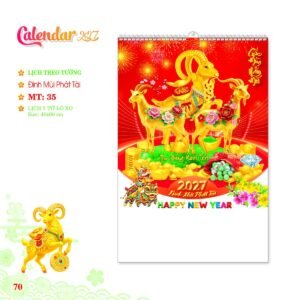 Lịch Treo Tường Lò Xo 2027 MT Mẫu MT35 (40 x 60cm) Quà Tặng Bàn Làm Việc Văn Phòng Hiện Đại in logo doanh nghiệp quà tặng Tết tại Quà Tặng Văn Phòng
