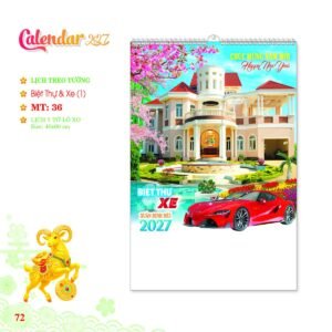 Lịch Treo Tường Lò Xo 2027 MT Mẫu MT36 (40 x 60cm) Quà Tặng Bàn Làm Việc Văn Phòng Hiện Đại in logo doanh nghiệp quà tặng Tết tại Quà Tặng Văn Phòng