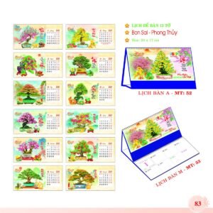 Lịch Để Bàn 2027 MT Mẫu MT53 (24 x 17cm) Quà Tặng Bàn Làm Việc Văn Phòng Hiện Đại in logo doanh nghiệp quà tặng Tết tại Quà Tặng Văn Phòng