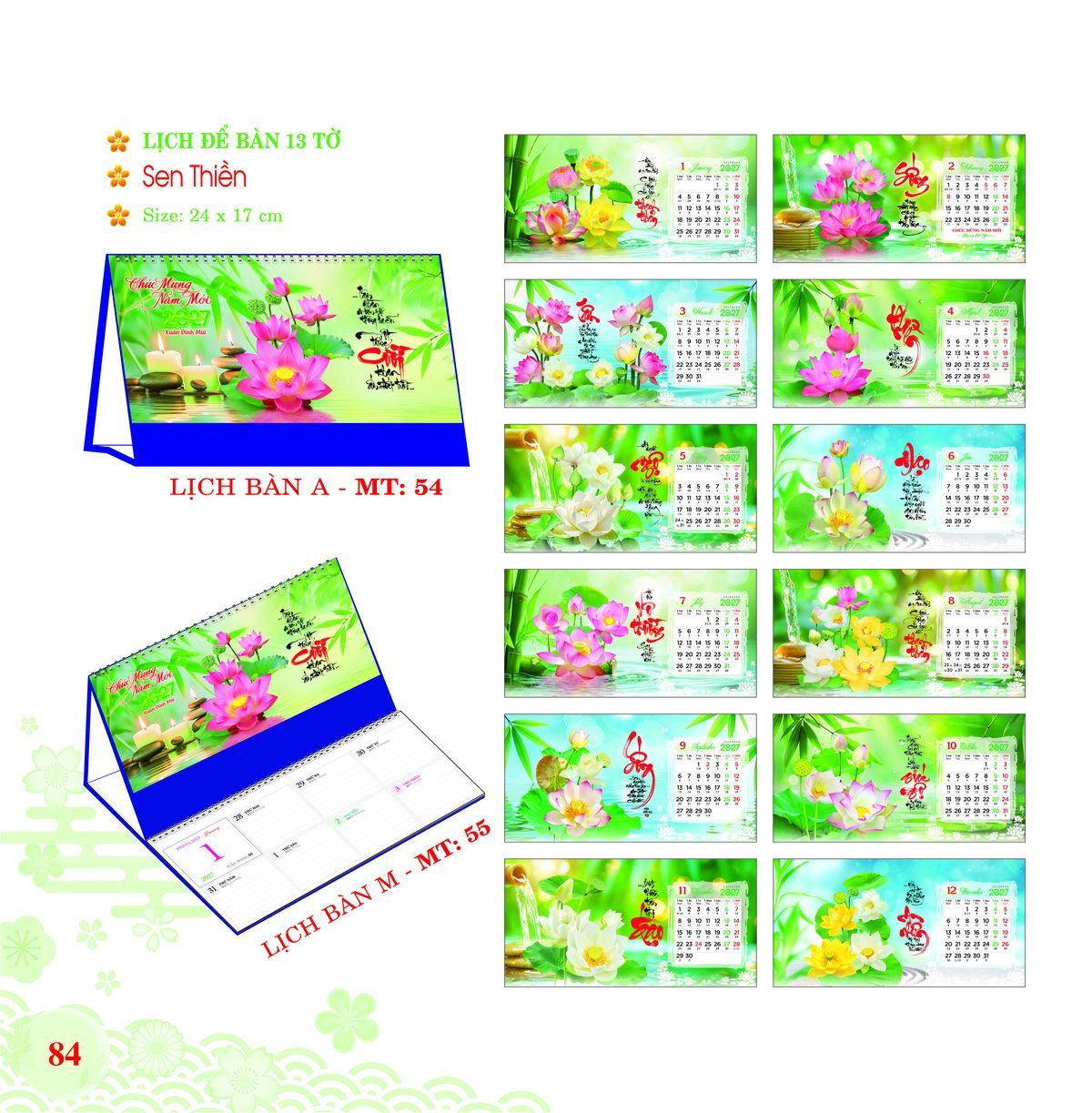 Lịch Để Bàn 2027 MT Mẫu MT54 (24 x 17cm) Quà Tặng Bàn Làm Việc Văn Phòng Hiện Đại Lịch Để Bàn 2027 MT Mẫu MT54 (24 x 17cm) Quà Tặng Bàn Làm Việc Văn Phòng Hiện Đại in logo doanh nghiệp quà tặng Tết tại Quà Tặng Văn Phòng