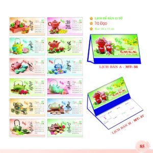 Lịch Để Bàn 2027 MT Mẫu MT56 (24 x 17cm) Quà Tặng Bàn Làm Việc Văn Phòng Hiện Đại in logo doanh nghiệp quà tặng Tết tại Quà Tặng Văn Phòng