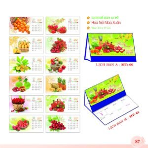 Lịch Để Bàn 2027 MT Mẫu MT60 (24 x 17cm) Quà Tặng Bàn Làm Việc Văn Phòng Hiện Đại in logo doanh nghiệp quà tặng Tết tại Quà Tặng Văn Phòng