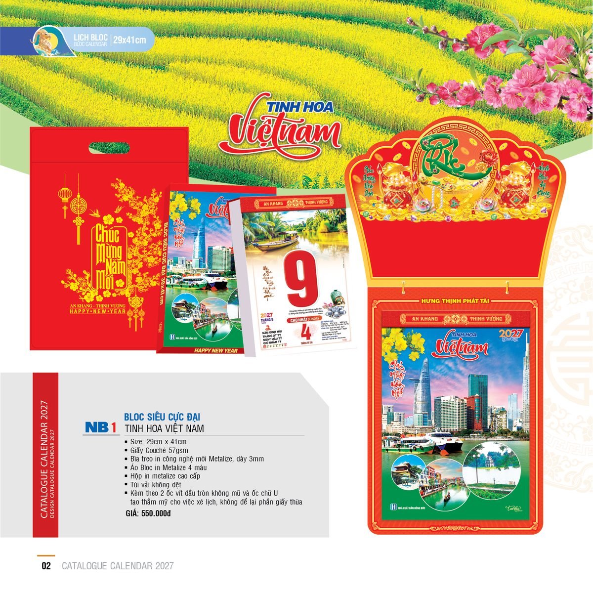 Lịch Bloc Siêu Cực Đại 2027 NB Mẫu NB1 (38 x 53 cm) Quà Tặng Bàn Làm Việc Văn Phòng Hiện Đại Lịch Bloc Siêu Cực Đại 2027 NB Mẫu NB1 (38 x 53 cm) Quà Tặng Bàn Làm Việc Văn Phòng Hiện Đại in logo doanh nghiệp quà tặng Tết tại Quà Tặng Văn Phòng