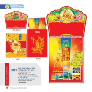 Lịch 52 Tuần 2027 NB Mẫu NB15 (30 x 41cm) Quà Tặng Bàn Làm Việc Văn Phòng Hiện Đại in logo doanh nghiệp quà tặng Tết tại Quà Tặng Văn Phòng