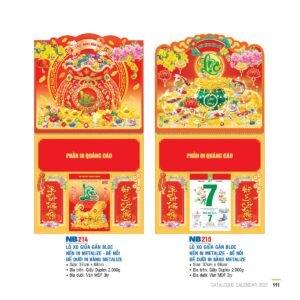 Lịch Treo Tường Lò Xo 2027 NB Mẫu NB214 (40 x 60 cm) Quà Tặng Bàn Làm Việc Văn Phòng Hiện Đại in logo doanh nghiệp quà tặng Tết tại Quà Tặng Văn Phòng