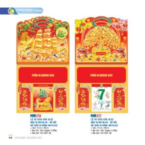 Lịch Treo Tường Lò Xo 2027 NB Mẫu NB217 (37 x 68cm) Quà Tặng Bàn Làm Việc Văn Phòng Hiện Đại in logo doanh nghiệp quà tặng Tết tại Quà Tặng Văn Phòng
