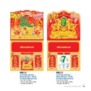 Lịch Treo Tường Lò Xo 2027 NB Mẫu NB218 (40 x 60 cm) Quà Tặng Bàn Làm Việc Văn Phòng Hiện Đại in logo doanh nghiệp quà tặng Tết tại Quà Tặng Văn Phòng