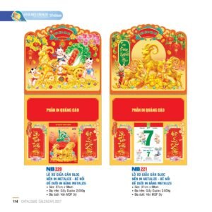 Lịch Treo Tường Lò Xo 2027 NB Mẫu NB221 (37 x 68cm) Quà Tặng Bàn Làm Việc Văn Phòng Hiện Đại in logo doanh nghiệp quà tặng Tết tại Quà Tặng Văn Phòng