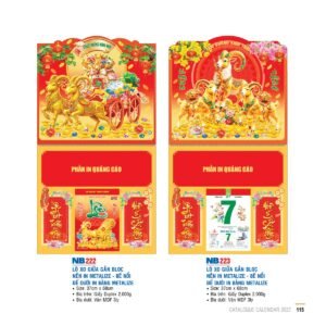Lịch Treo Tường Lò Xo 2027 NB Mẫu NB223 (40 x 60 cm) Quà Tặng Bàn Làm Việc Văn Phòng Hiện Đại in logo doanh nghiệp quà tặng Tết tại Quà Tặng Văn Phòng